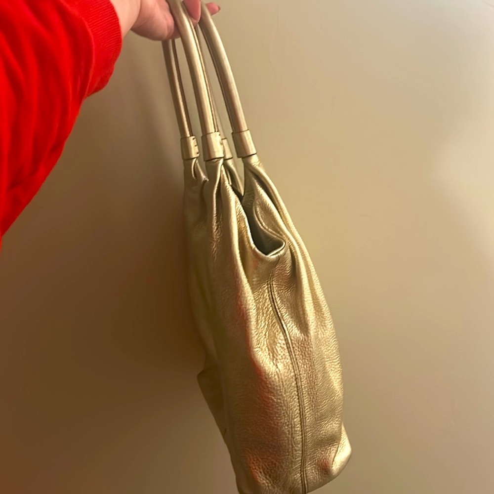 Kade Spade New York Beautiful Gold Soft Leather Hobo Bag - Picture 3 of 9
